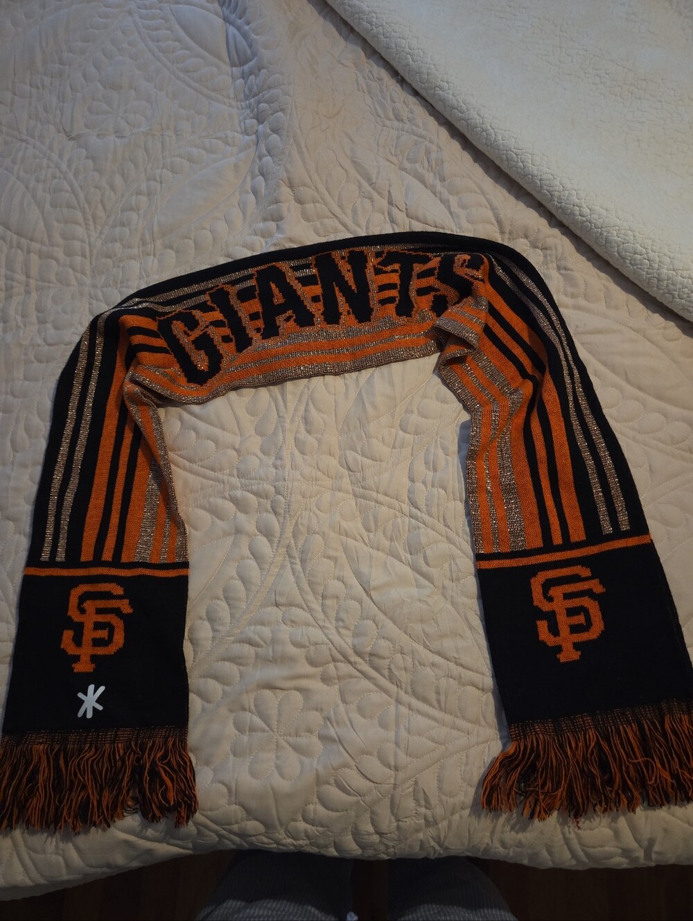 San Francisco Giants Orange and Black Knit Fan Scarf